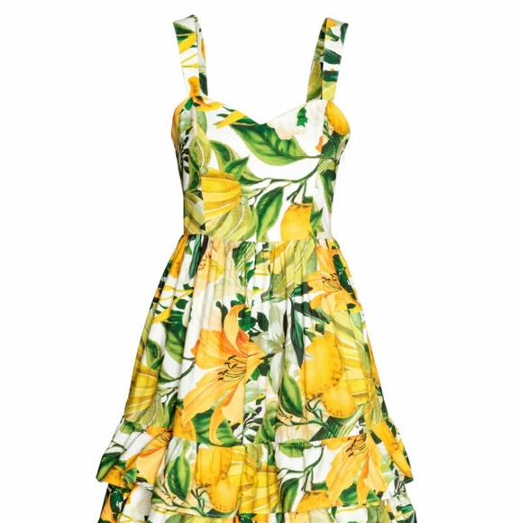 h and m lemon dress